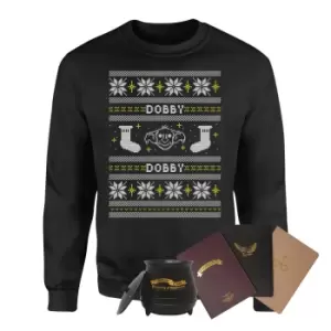 Harry Potter Officially Licensed MEGA Christmas Gift Set - Includes Christmas Sweatshirt plus 3 gifts - L