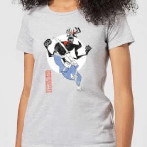 Samurai Jack Eternal Battle Womens T-Shirt - Grey - XL