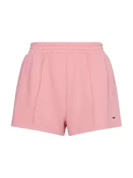 Tommy Hilfiger Denim Essential Elasticated Sweat Shorts In Pink - Size M