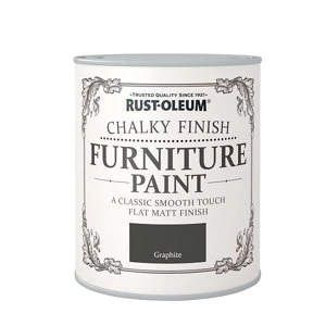 Rust-Oleum Graphite Chalky effect Matt Furniture Paint 125ml