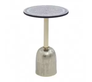 Inventivo Mosaic Top Gold Base Side Table