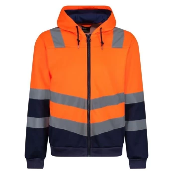 Regatta Pro Hi Vis Workwear Fleece Hoodie - Orange