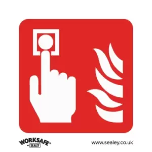 Safety Sign - Fire Alarm Symbol - Self-Adhesive - Pack of 10