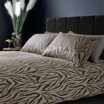 Biba Zebra Pillowcase - Black Sand