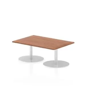 Italia Poseur Table Rectangle 1200800 Top 475 High Walnut