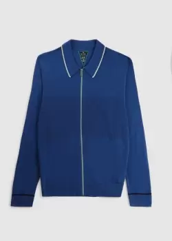 Paul Smith Mens Zip Thru Cardigan In Blue