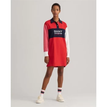 Gant Retro Shield Polo Dress - Red