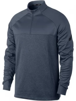 Mens Nike Therma Block Half Zip Jumper Thunder