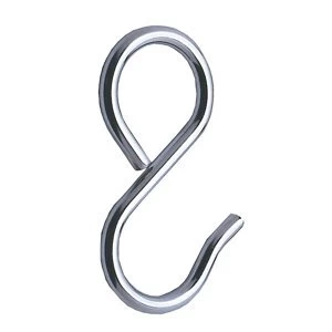 Rothley Colorail Chrome-plated Steel Sliding s-hook Pack of 4