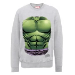 Marvel Avengers Assemble Hulk Chest Sweatshirt - Grey - S