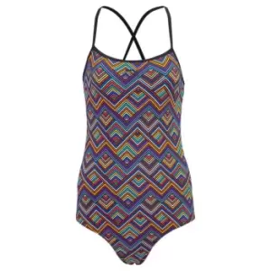 Slazenger Tie Back Swimsuit Womens - Blue