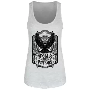 Grindstore Womens/Ladies Spells & Potions Vest Top (L) (Heather Grey/Black)