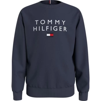 Tommy Hilfiger Corp Logo Crew Neck - Navy C87