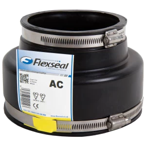 Flexseal 110-121mm Clay To PVCu Drain Adaptor - Black