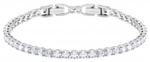 Swarovski Tennis Deluxe Bracelet Rhodium Plated White Jewellery