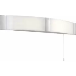 Loops - Bathroom Over Mirror Wall Light - 2 x 6W Cool White LED - Chrome Acrylic