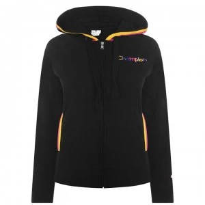 Champion Rainbow Zip Through Hoodie - Black