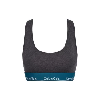 Calvin Klein Modern Cotton Logo Bralette - VIJ Charcoal