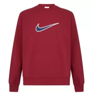 Nike Swoosh Fleece Crew Sweater Mens - Red