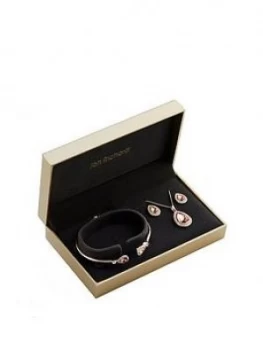 Jon Richard Rose Gold Plated Pink Pear Trio Set