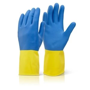 Click2000 Two Colour Heavyweight Glove YellowBlue XL Ref BCYBXL Pack