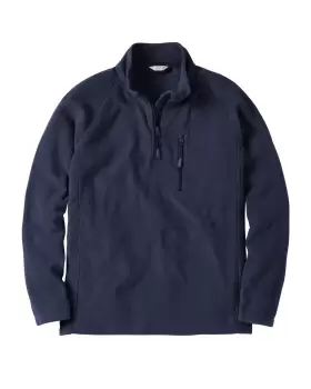 Cotton Traders Recycled Microfleece Half Zip Top in Blue