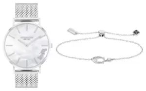 Coach 14000084 Womens Perry Gift Set Mother-of-Pearl Watch