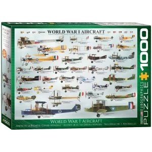 World War I Aircraft Eurographic 1000 Piece Jigsaw Puzzle