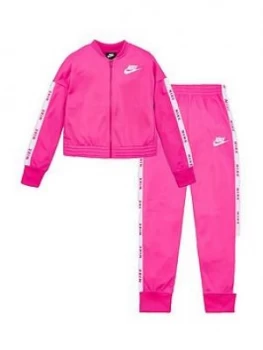 Nike Sportswear Older Girls Tricot Tracksuit - Pink, Size L, 12-13 Years, Women