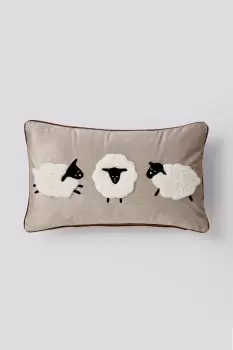 Sheep Applique Cushion