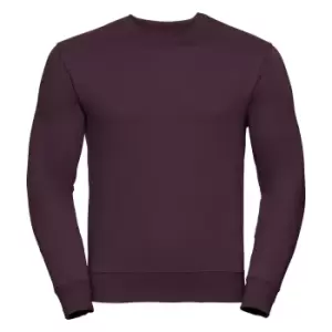 Russell Mens Authentic Sweatshirt (Slimmer Cut) (XS) (Burgundy)