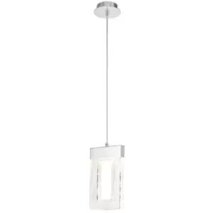 Luminosa Lighting - Luminosa Pendant 2m, 1 x 4.5W LED, 3000K, 148lm, Polished Chrome, 3yrs Warranty