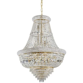 Ideal Lux Lighting - Ideal Lux DUBAI - Indoor Ceiling Chandelier Pendant Lamp 24 Lights Gold, E14