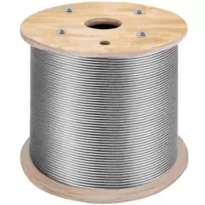 VEVOR T316 Stainless Steel Wire Rope Cable High Strength Tension Flexible Stainless Steel Cable OD 3.2MM Length 1000ft 11.14KN Cable Railing(300M)