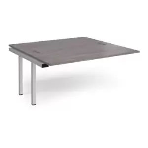 Connex add on units back to back 1600mm x 1600mm - silver frame and grey oak top