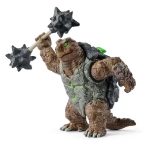 SCHLEICH Eldrador Creatures Armoured Turtle with Weapon Toy Figure, 7 to 12 Years, Multi-colour (42496)