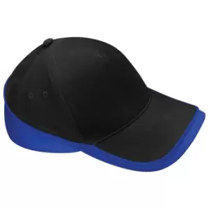 Beechfield Unisex Teamwear Competition Cap Baseball / Headwear (Pack of 2) (One Size) (Black/Bright Royal)