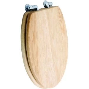 Wickes Soft Close Toilet Seat - Oak Wood Effect