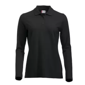 Clique Womens/Ladies Classic Marion Long-Sleeved Polo Shirt (XS) (Black)