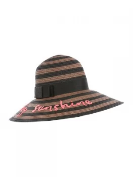 Kate Spade New York Hey sunshine stripe sunhut Black Stripe