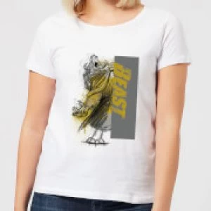 Disney Beauty And The Beast Rage Womens T-Shirt - White - 5XL