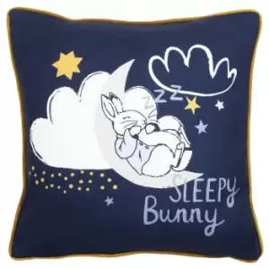 Sleepy Head Peter Rabbit Cushion Blue / 43 x 43cm / Polyester Filled