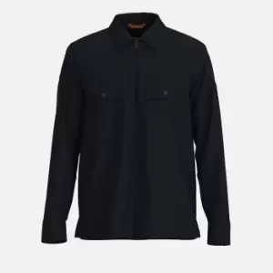 BOSS Orange Mens Lovel 9 Zip Shirt - Dark Blue - XL