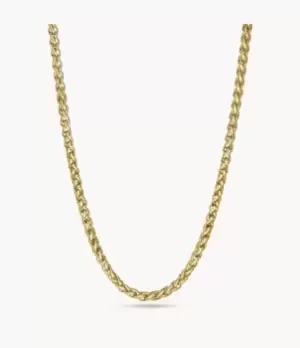 Fossil Men Gold-Tone Stainless Steel Chain Necklace