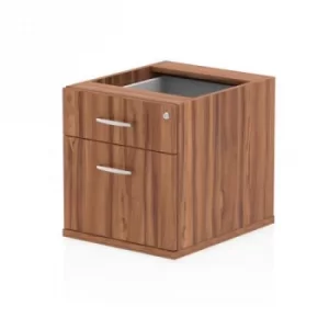 Impulse Fixed Pedestal 2 Drawer Walnut