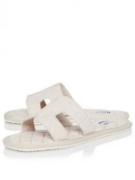 Dune London Willowe Slippers - Cream, Size 36, Women