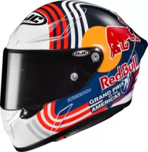 HJC RPHA 1 Red Bull Austin GP Helmet, white-red-blue, Size S, white-red-blue, Size S