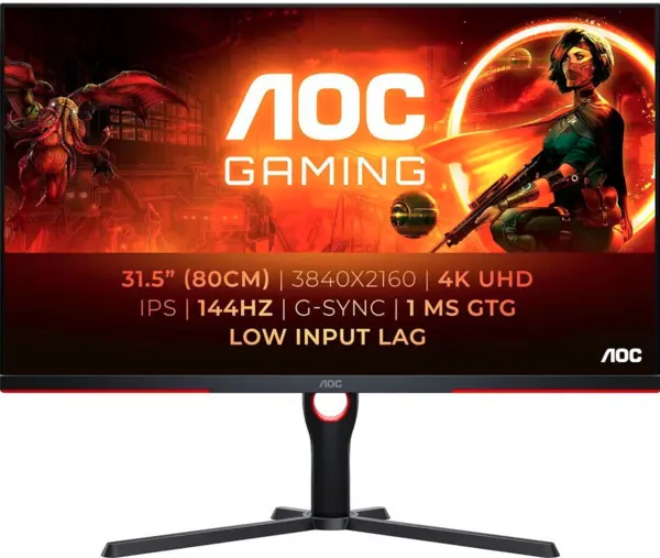 AOC G3 32" U32G3X/BK 4K Ultra HD IPS Gaming LED Monitor