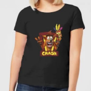 Crash Bandicoot Framed Womens T-Shirt - Black - 4XL