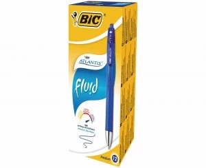 BiC Atlantis Fluid Ballpoint Pen Blue